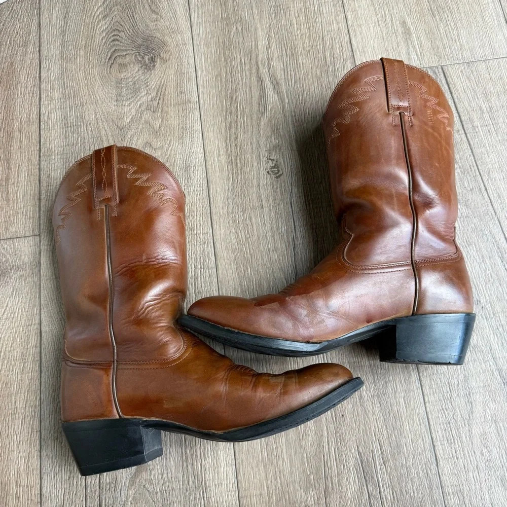 Ariat Sedona cowboy boots leather men size 9D Style #34625 brown READ